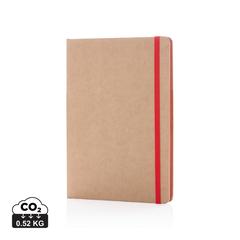 Vue Carnet kraft A5 de couleur rouge| Krokrodeal