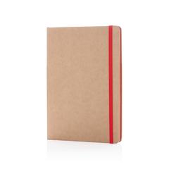 Vue Carnet kraft A5 de couleur rouge| Krokrodeal