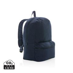 Vue Sac à dos en toile recyclée 285g/m² non teintée Aware™ de couleur bleu| Krokrodeal