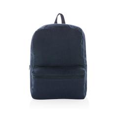 Vue Sac à dos en toile recyclée 285g/m² non teintée Aware™ de couleur bleu| Krokrodeal