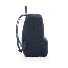 Vue Sac à dos en toile recyclée 285g/m² non teintée Aware™ de couleur bleu| Krokrodeal
