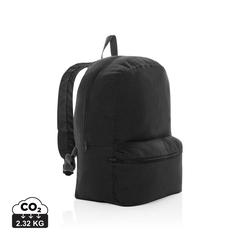 Vue Sac à dos en toile recyclée 285g/m² non teintée Aware™ de couleur noir| Krokrodeal
