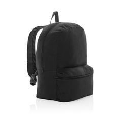 Vue Sac à dos en toile recyclée 285g/m² non teintée Aware™ de couleur noir| Krokrodeal