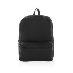 Vue Sac à dos en toile recyclée 285g/m² non teintée Aware™ de couleur noir| Krokrodeal
