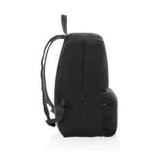 Vue Sac à dos en toile recyclée 285g/m² non teintée Aware™ de couleur noir| Krokrodeal