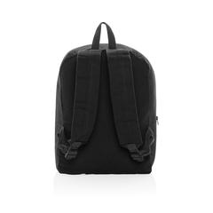 Vue Sac à dos en toile recyclée 285g/m² non teintée Aware™ de couleur noir| Krokrodeal