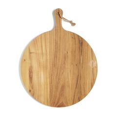 Vue VINGA Planche de service ronde Buscot de couleur marron| Krokrodeal