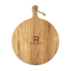 Vue VINGA Planche de service ronde Buscot de couleur marron| Krokrodeal