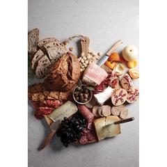 Vue VINGA Planche de service ronde Buscot de couleur marron| Krokrodeal