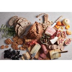 Vue VINGA Planche de service ronde Buscot de couleur marron| Krokrodeal