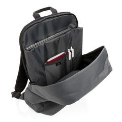 Vue Sac à dos antivol en rPET Impact AWARE™ de couleur gris| Krokrodeal