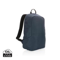 Vue Sac à dos antivol en rPET Impact AWARE™ de couleur bleu| Krokrodeal