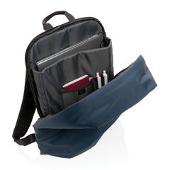 Vue Sac à dos antivol en rPET Impact AWARE™ de couleur bleu| Krokrodeal