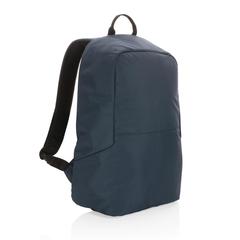 Vue Sac à dos antivol en rPET Impact AWARE™ de couleur bleu| Krokrodeal