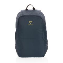 Vue Sac à dos antivol en rPET Impact AWARE™ de couleur bleu| Krokrodeal