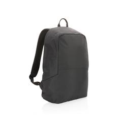 Vue Sac à dos antivol en rPET Impact AWARE™ de couleur noir| Krokrodeal