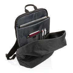 Vue Sac à dos antivol en rPET Impact AWARE™ de couleur noir| Krokrodeal