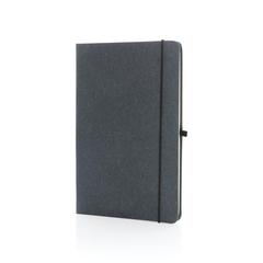 Vue Carnet A5 à couverture rigide en cuir recyclé de couleur gris| Krokrodeal