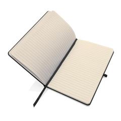 Vue Carnet A5 à couverture rigide en cuir recyclé de couleur gris| Krokrodeal