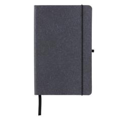 Vue Carnet A5 à couverture rigide en cuir recyclé de couleur gris| Krokrodeal