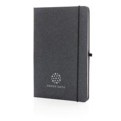 Vue Carnet A5 à couverture rigide en cuir recyclé de couleur gris| Krokrodeal