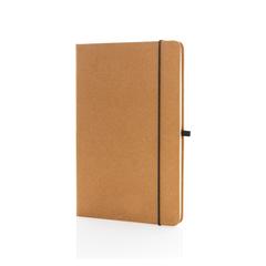 Vue Carnet A5 à couverture rigide en cuir recyclé de couleur marron| Krokrodeal