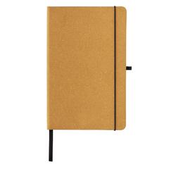 Vue Carnet A5 à couverture rigide en cuir recyclé de couleur marron| Krokrodeal
