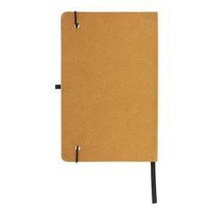Vue Carnet A5 à couverture rigide en cuir recyclé de couleur marron| Krokrodeal