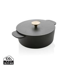 Vue Cocotte 23cm en fonte Ukiyo de couleur noir| Krokrodeal