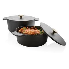 Vue Cocotte 23cm en fonte Ukiyo de couleur noir| Krokrodeal
