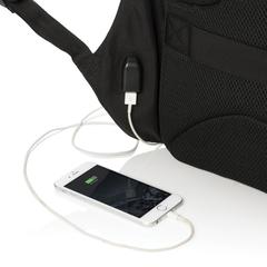 Vue Sac à dos antivol à ordinateur 15,6” de couleur noir| Krokrodeal