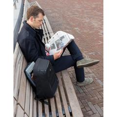 Vue Sac à dos antivol à ordinateur 15,6” de couleur noir| Krokrodeal