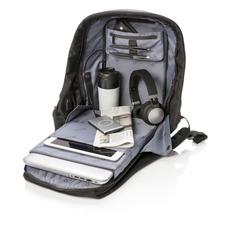 Vue Sac à dos antivol à ordinateur 15,6” de couleur noir| Krokrodeal