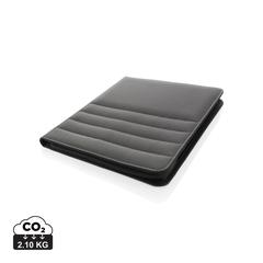 Vue Conférencier A4 zippé Impact en rPET AWARE™ de couleur gris| Krokrodeal