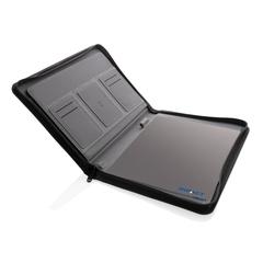Vue Conférencier A4 zippé Impact en rPET AWARE™ de couleur gris| Krokrodeal