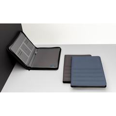 Vue Conférencier A4 zippé Impact en rPET AWARE™ de couleur gris| Krokrodeal