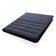 Vue Conférencier A4 zippé Impact en rPET AWARE™ de couleur bleu| Krokrodeal