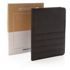 Vue Conférencier A4 zippé Impact en rPET AWARE™ de couleur noir| Krokrodeal