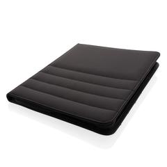 Vue Conférencier A4 zippé Impact en rPET AWARE™ de couleur noir| Krokrodeal