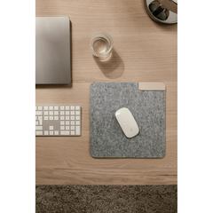 Vue VINGA Tapis de souris en feutre recyclé GRS Albon de couleur gris| Krokrodeal
