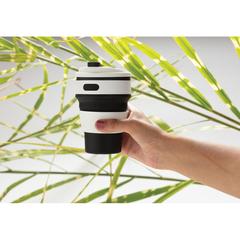 Vue Mug en silicone pliable de couleur noir| Krokrodeal