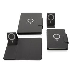 Vue Conférencier A4 avec chargeur induction 10W Artic de couleur noir| Krokrodeal