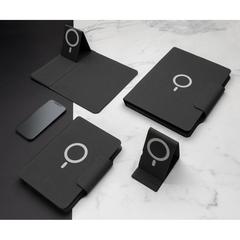 Vue Conférencier A4 avec chargeur induction 10W Artic de couleur noir| Krokrodeal