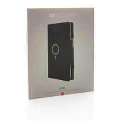 Vue Conférencier A4 avec chargeur induction 10W Artic de couleur noir| Krokrodeal
