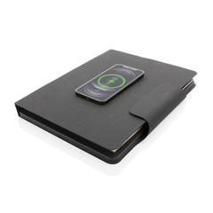 Vue Conférencier A4 avec chargeur induction 10W Artic de couleur noir| Krokrodeal