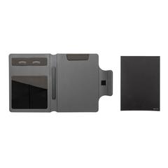 Vue Conférencier A4 avec chargeur induction 10W Artic de couleur noir| Krokrodeal