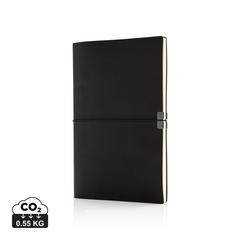 Vue Carnet de notes A5 Deluxe à couverture souple de couleur noir| Krokrodeal