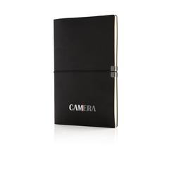 Vue Carnet de notes A5 Deluxe à couverture souple de couleur noir| Krokrodeal