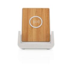 Vue Chargeur 10W avec support en ABS recyclé RCS Ontario de couleur blanc| Krokrodeal
