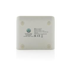 Vue Chargeur 10W avec support en ABS recyclé RCS Ontario de couleur blanc| Krokrodeal